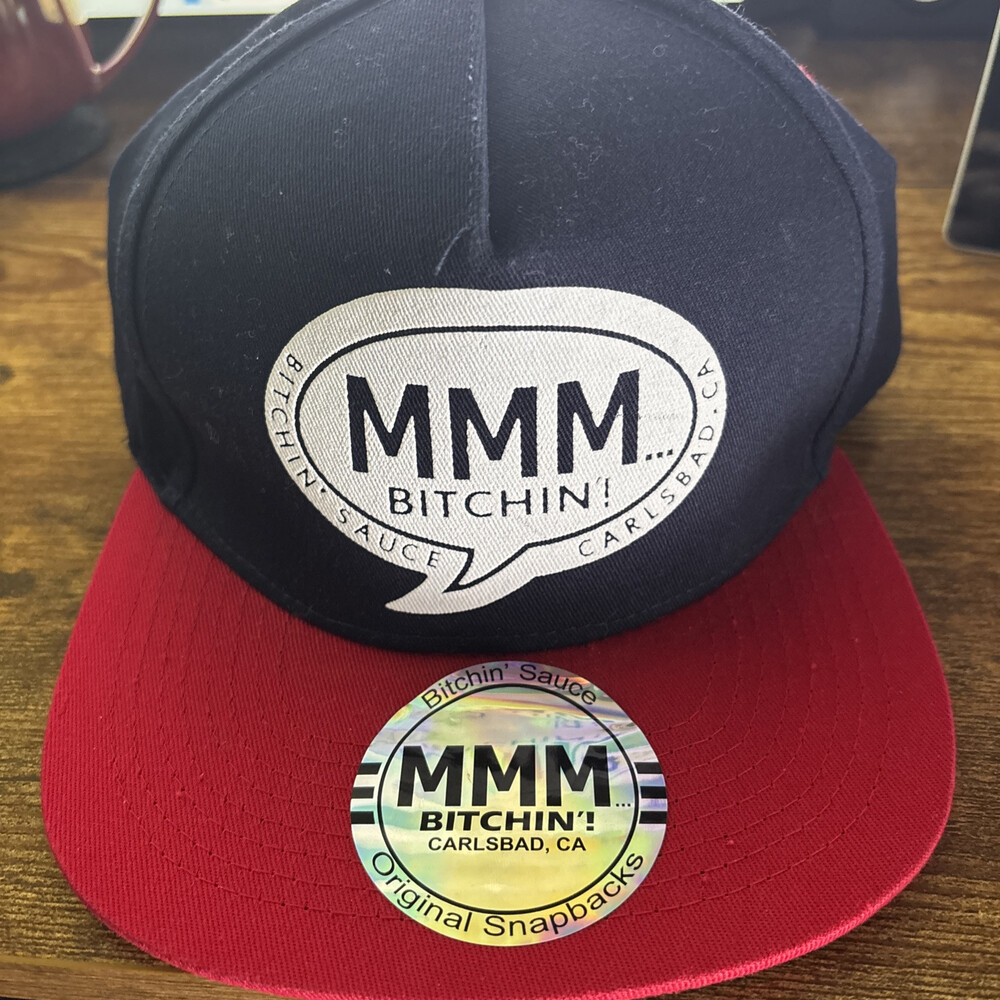Mmm Bitchin’ Sauce snapback hat adjustable new condition blue/red